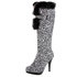 Dames laarzen / high heels met bont en strass - panter_