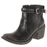 Dames cowboy laarzen / enkellaarsjes met gesp - zwart bruin_